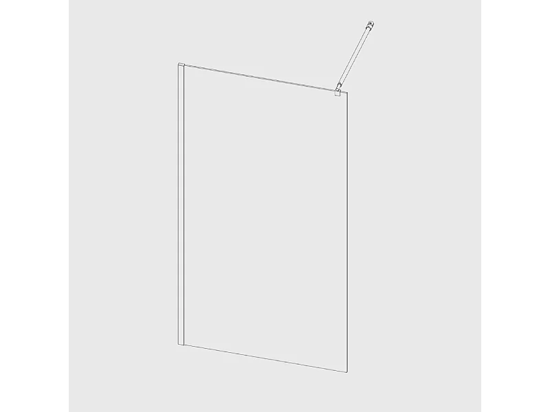 Parete doccia fissa FRESH con profilo ROSA DORATO 100 cm