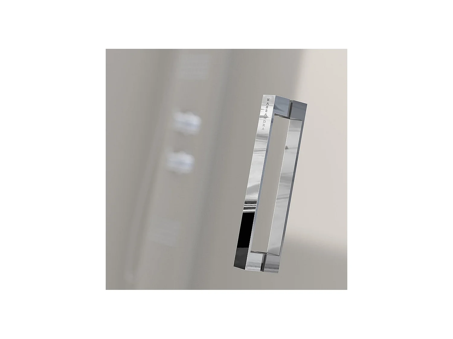 Paroi de douche fixe + Porte coulissante GLASÉ profil blanc 125 cm Sans paroi latérale