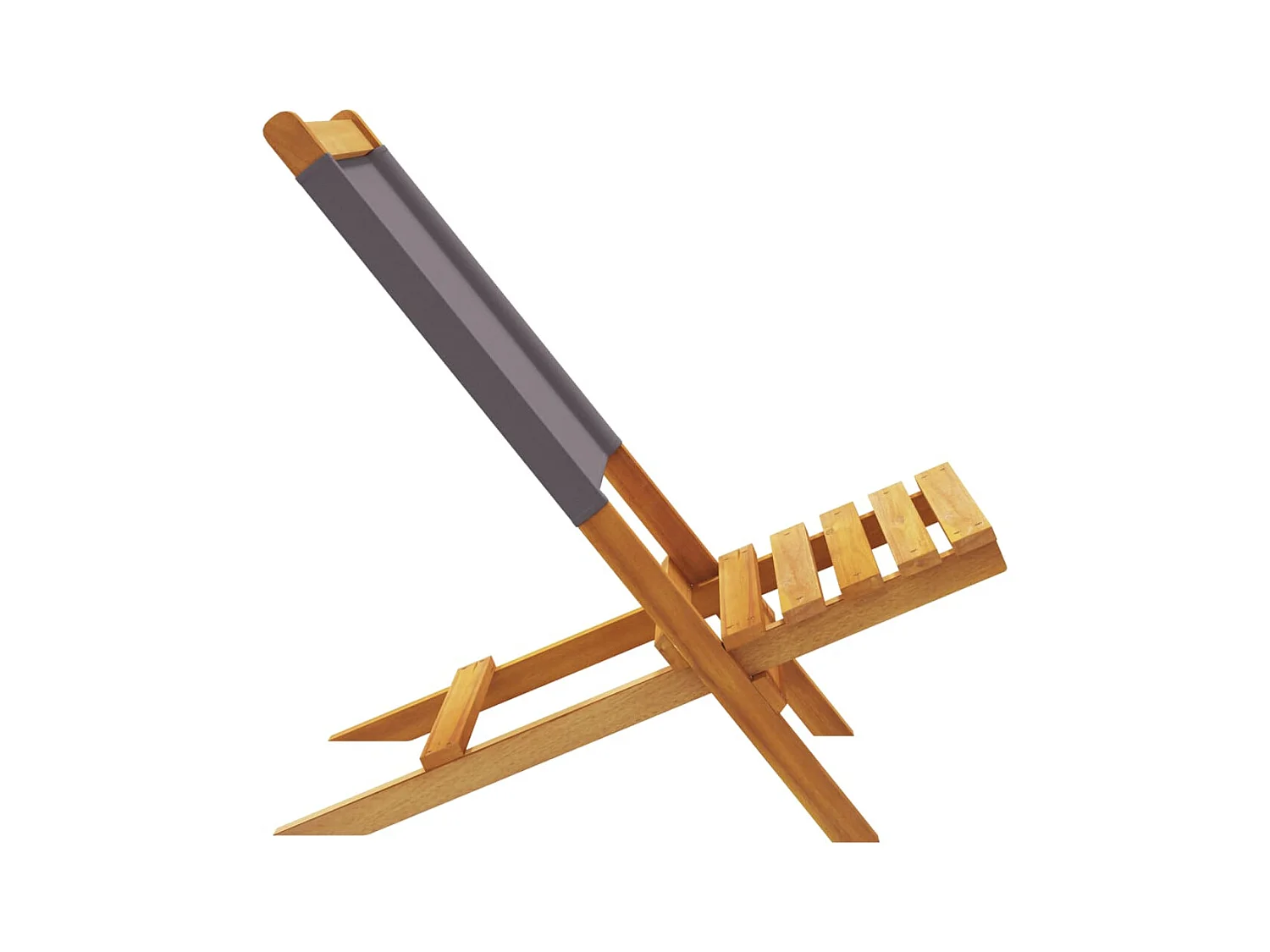 Chaises de jardin pliantes lot de 6 tissu et bois massif