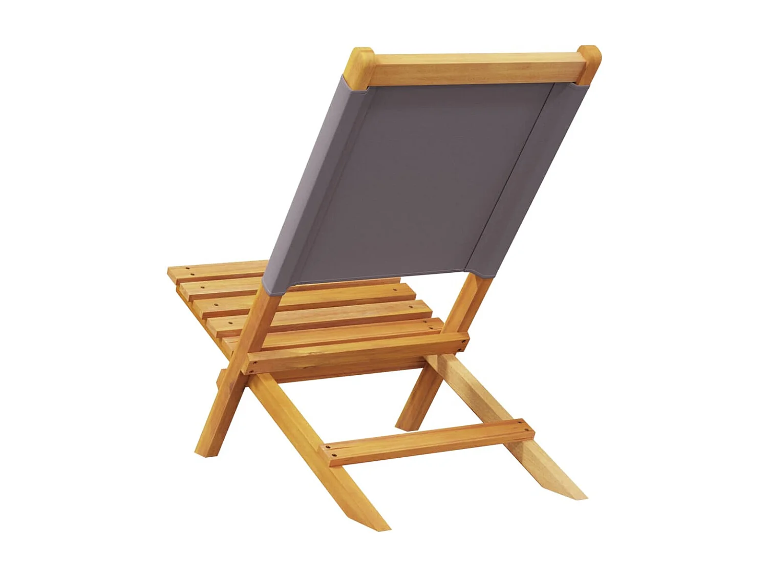 Chaises de jardin pliantes lot de 6 tissu et bois massif