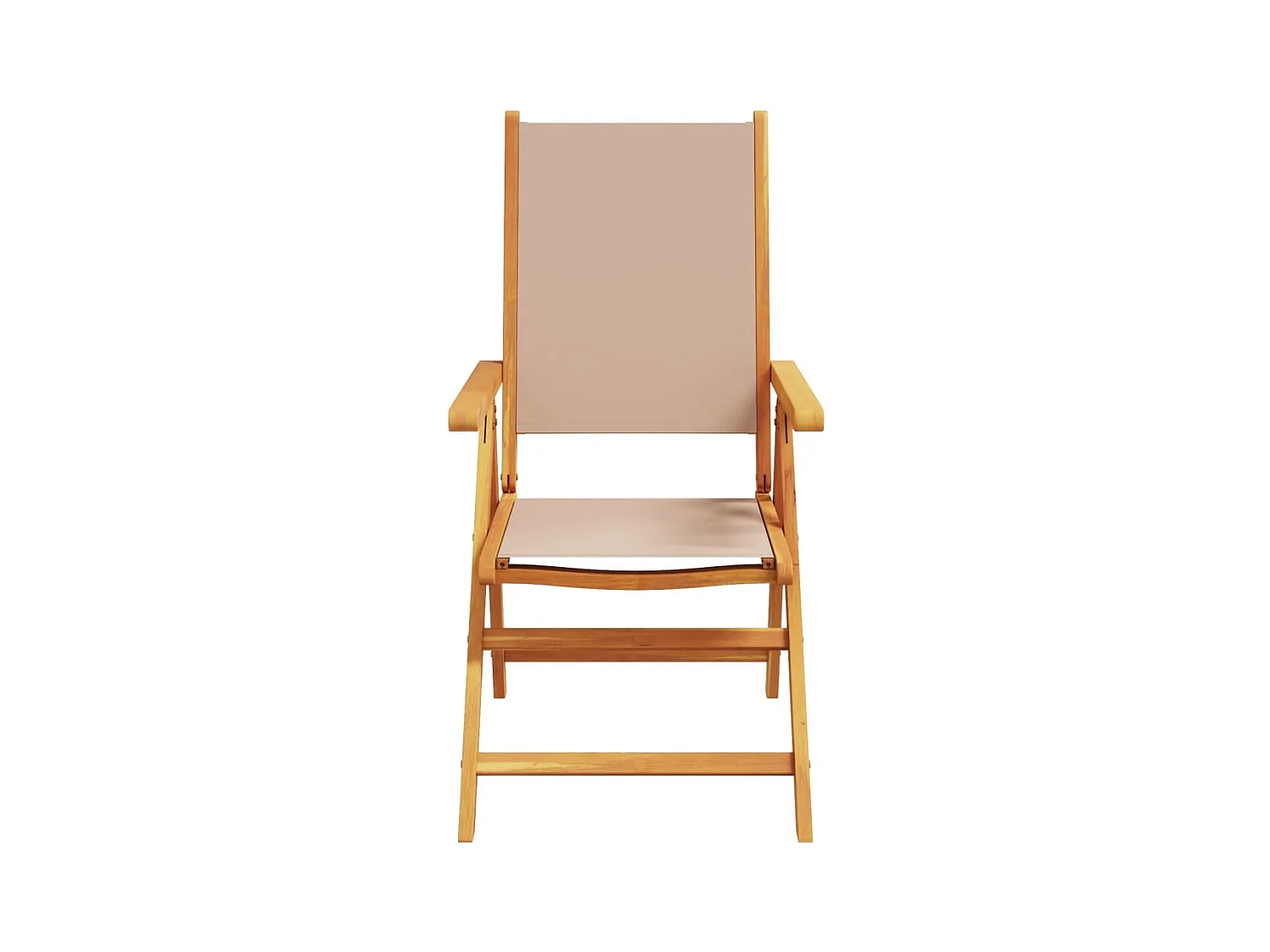 Chaises de jardin lot de 2 taupe bois d'acacia massif et tissu