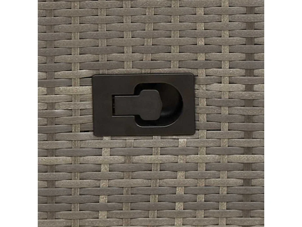 Chaises inclinables de jardin lot de 2 et coussins gris rotin