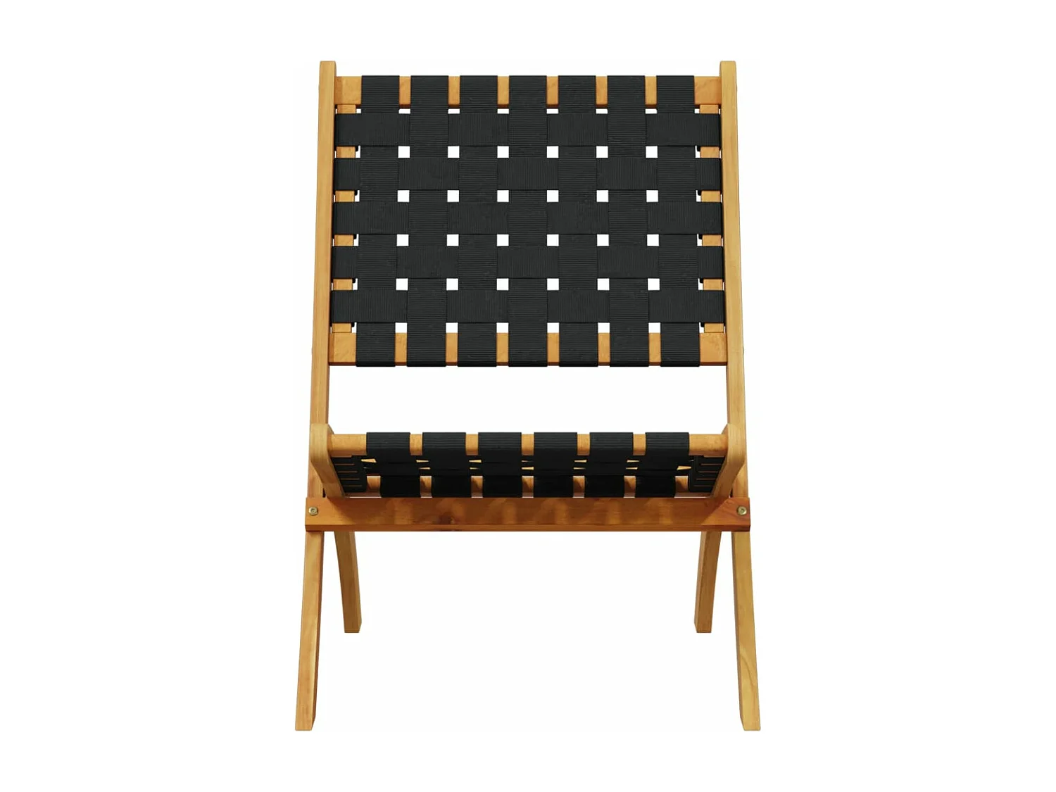 Chaises pliables de jardin lot de 2 avec table noir bois massif