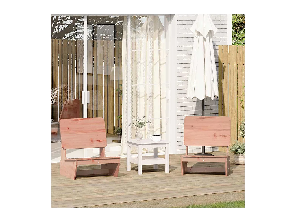 Cadeiras de jardim 2 peças 60x64x70,5 cm madeira douglas maciça