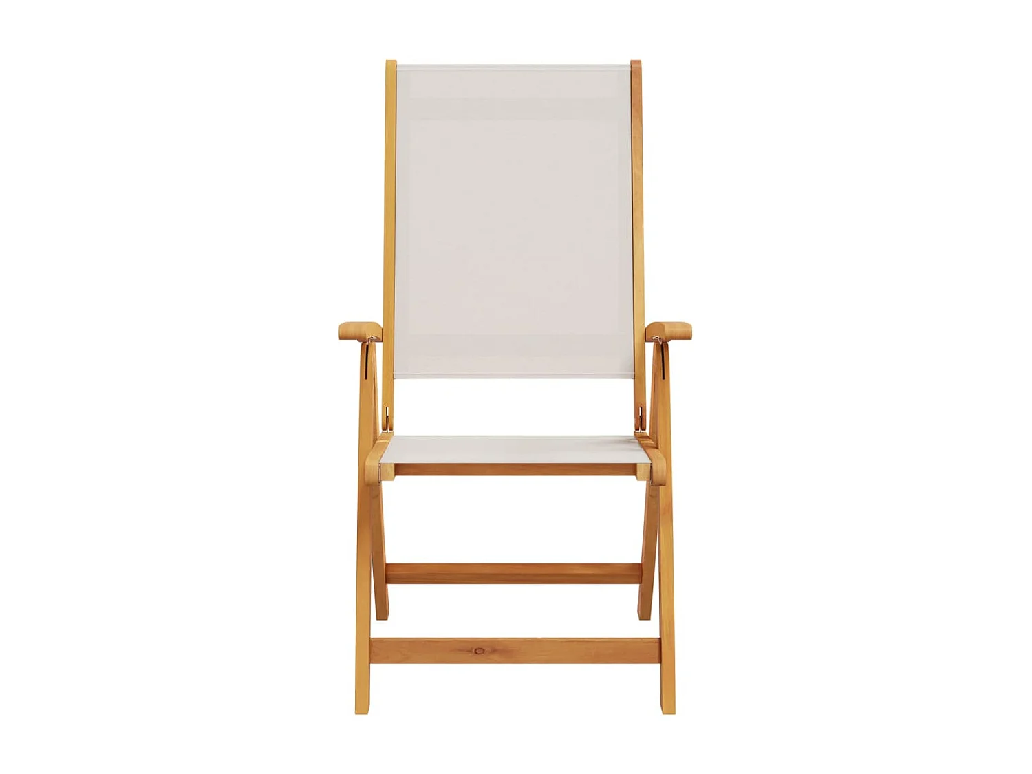 Chaises pliables de jardin lot de 2 bois d'acacia et textilène