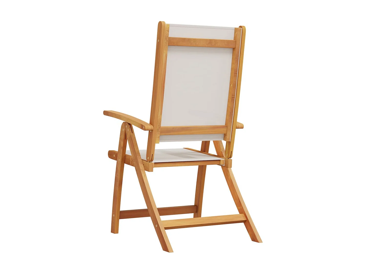 Chaises pliables de jardin lot de 2 bois d'acacia et textilène