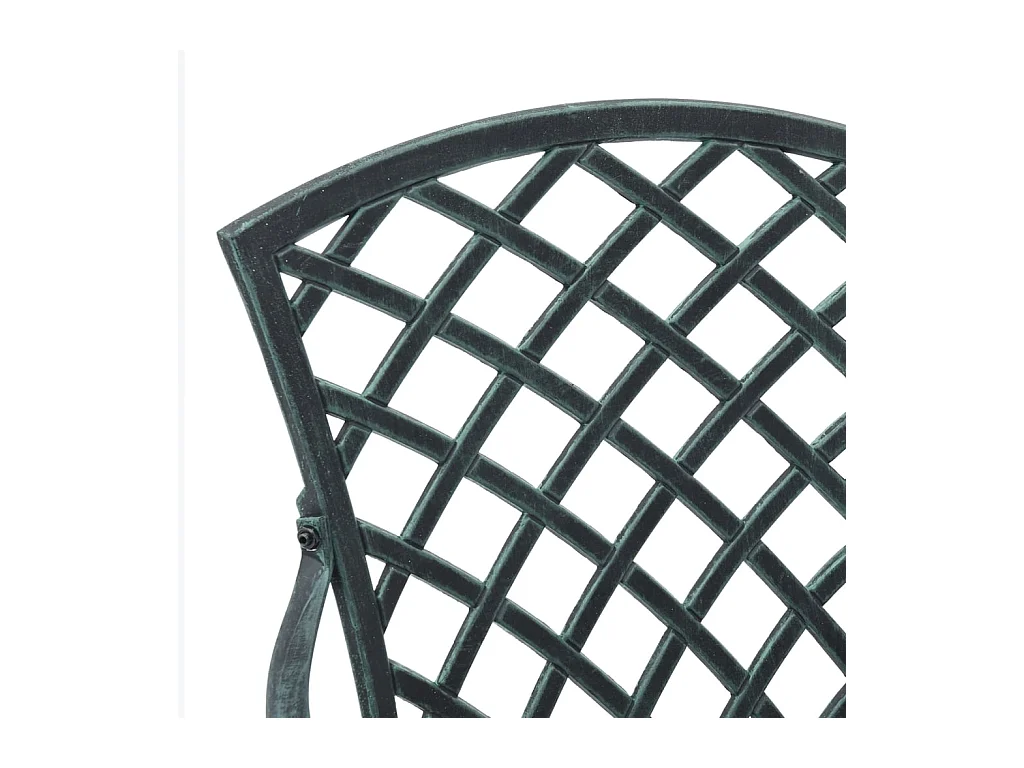 Sillas de jardín 2 unidades aluminio fundido verde