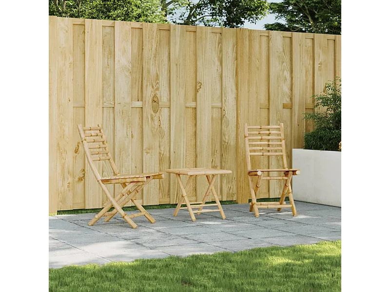 Cadeiras de jardim dobráveis 2 peças 43x54x88 cm bambu