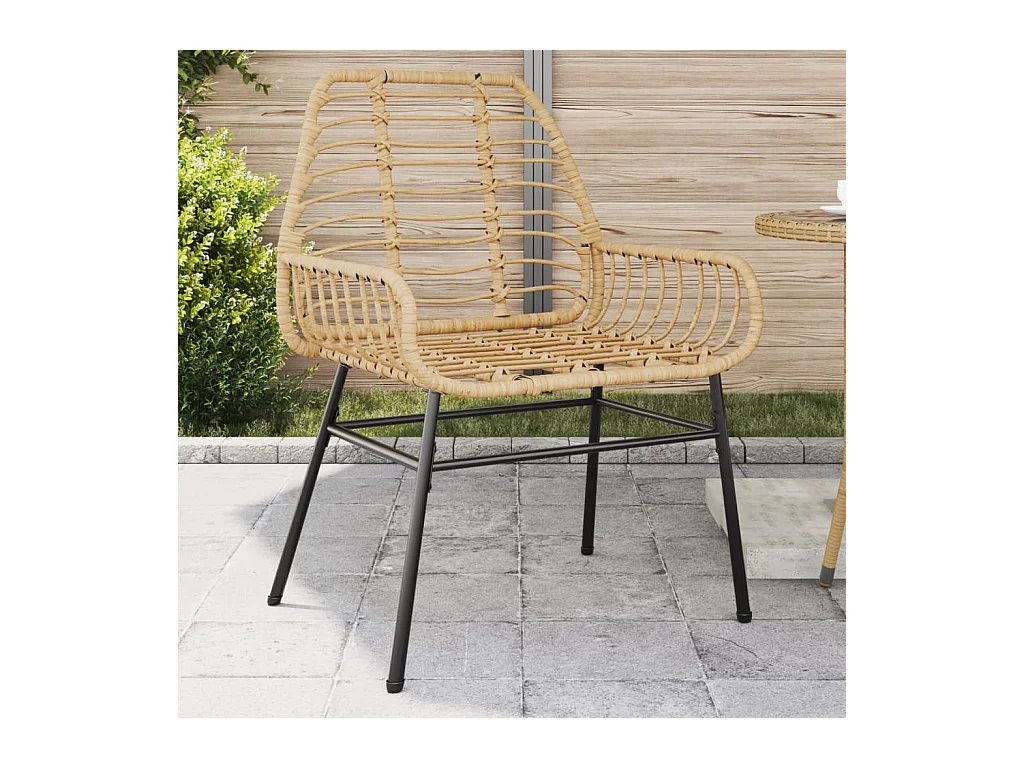 Chaises de jardin lot de 2 marron résine tressée