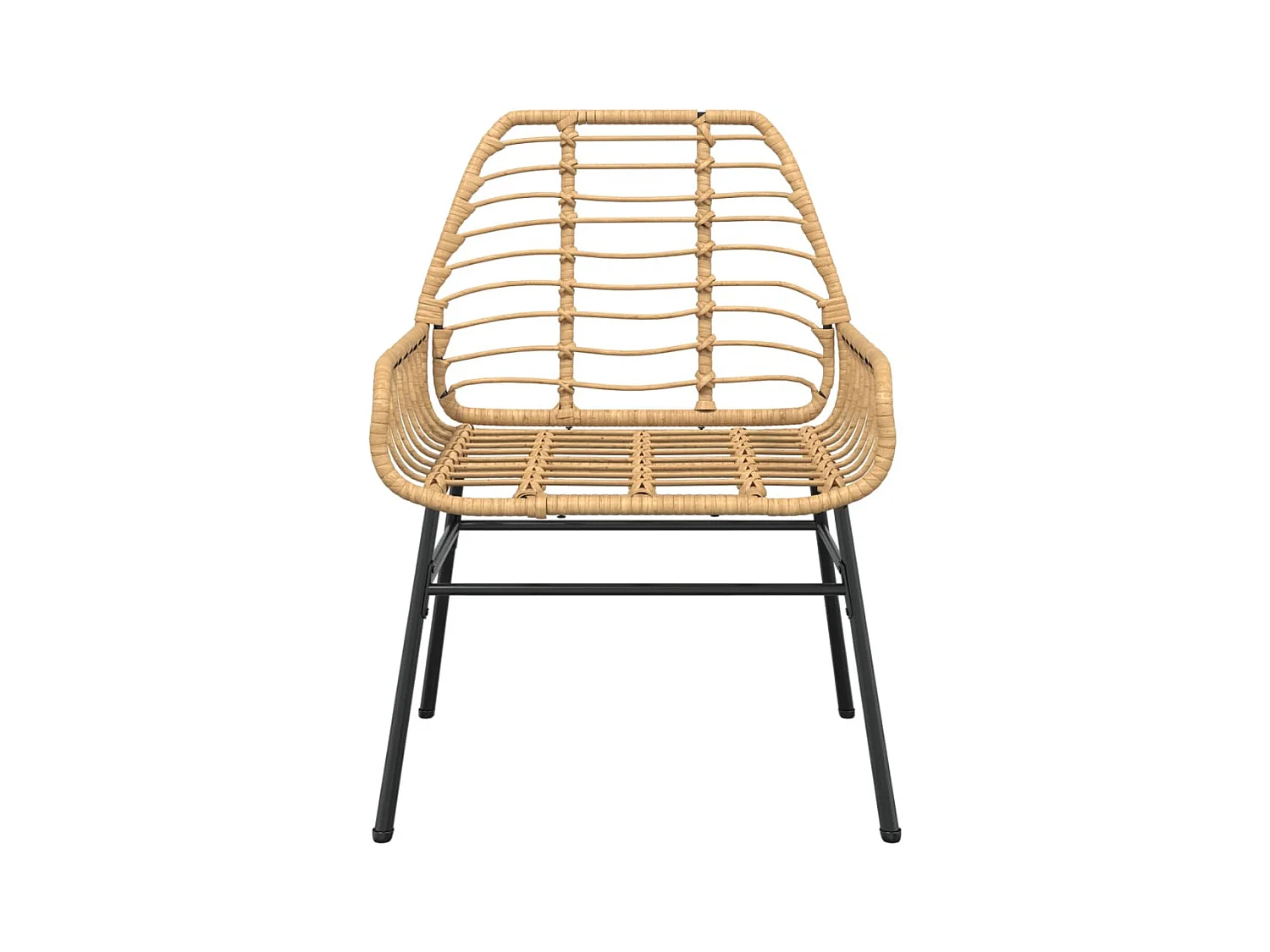 Chaises de jardin lot de 2 marron résine tressée