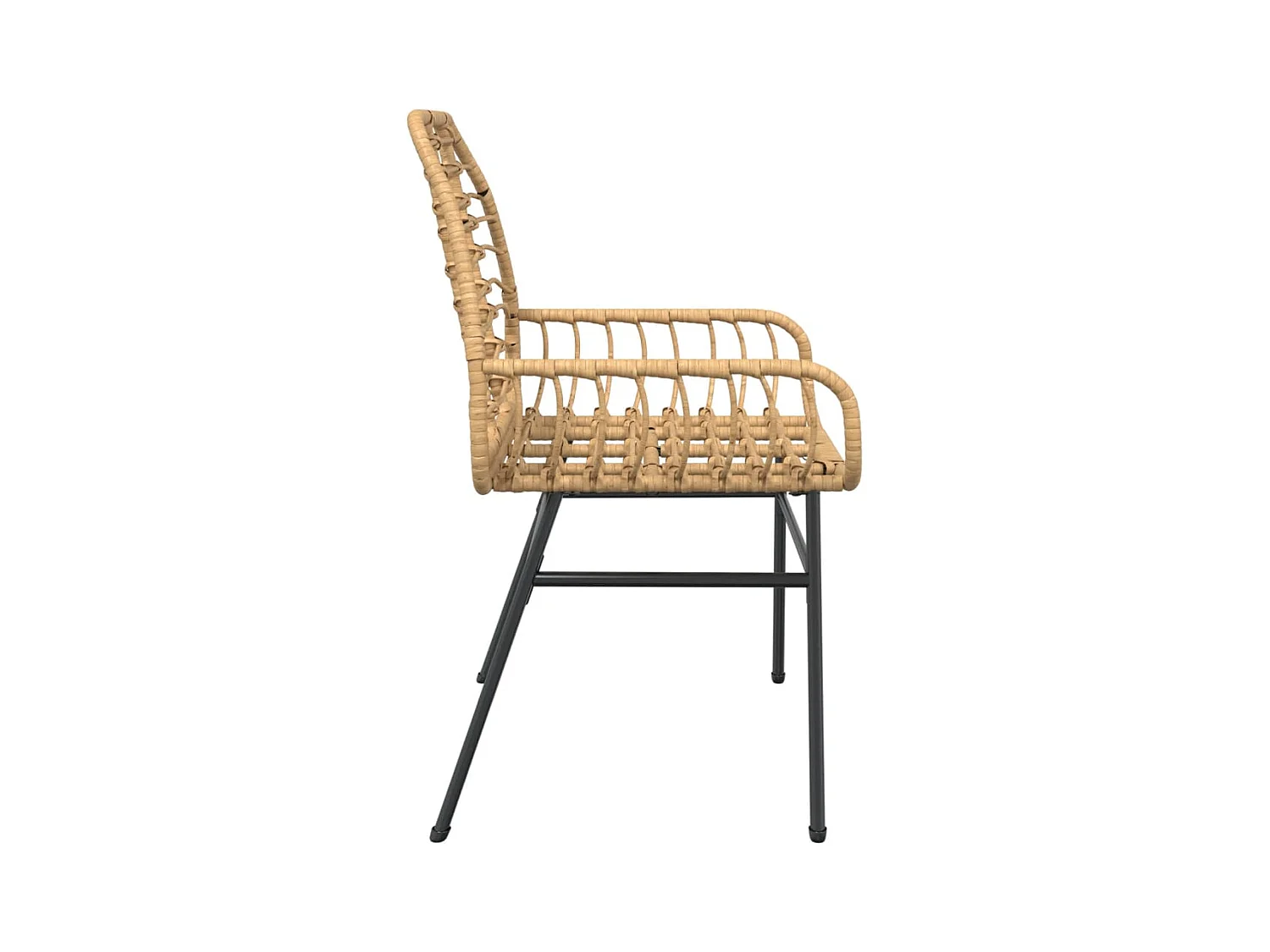 Chaises de jardin lot de 2 marron résine tressée