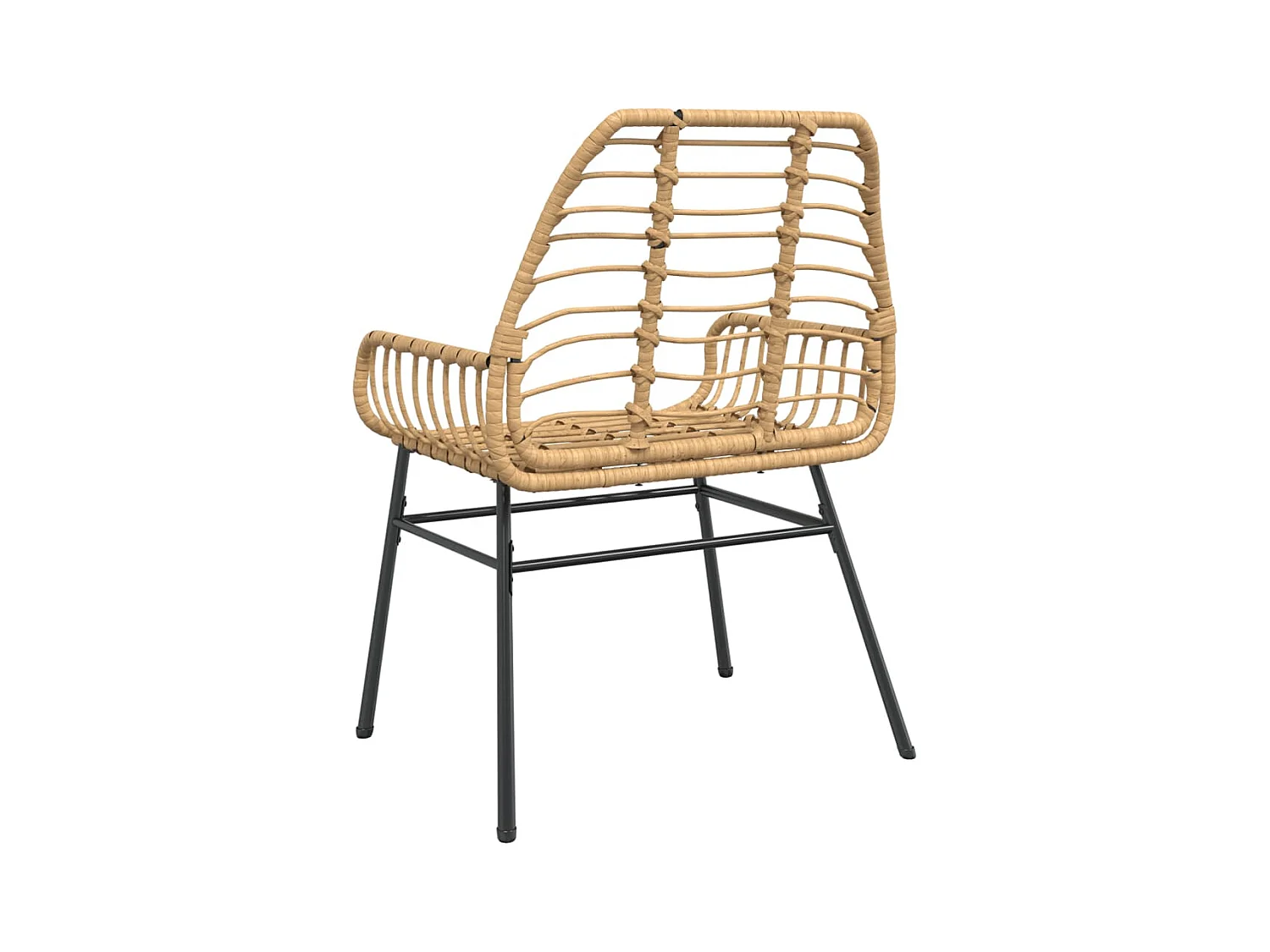 Chaises de jardin lot de 2 marron résine tressée