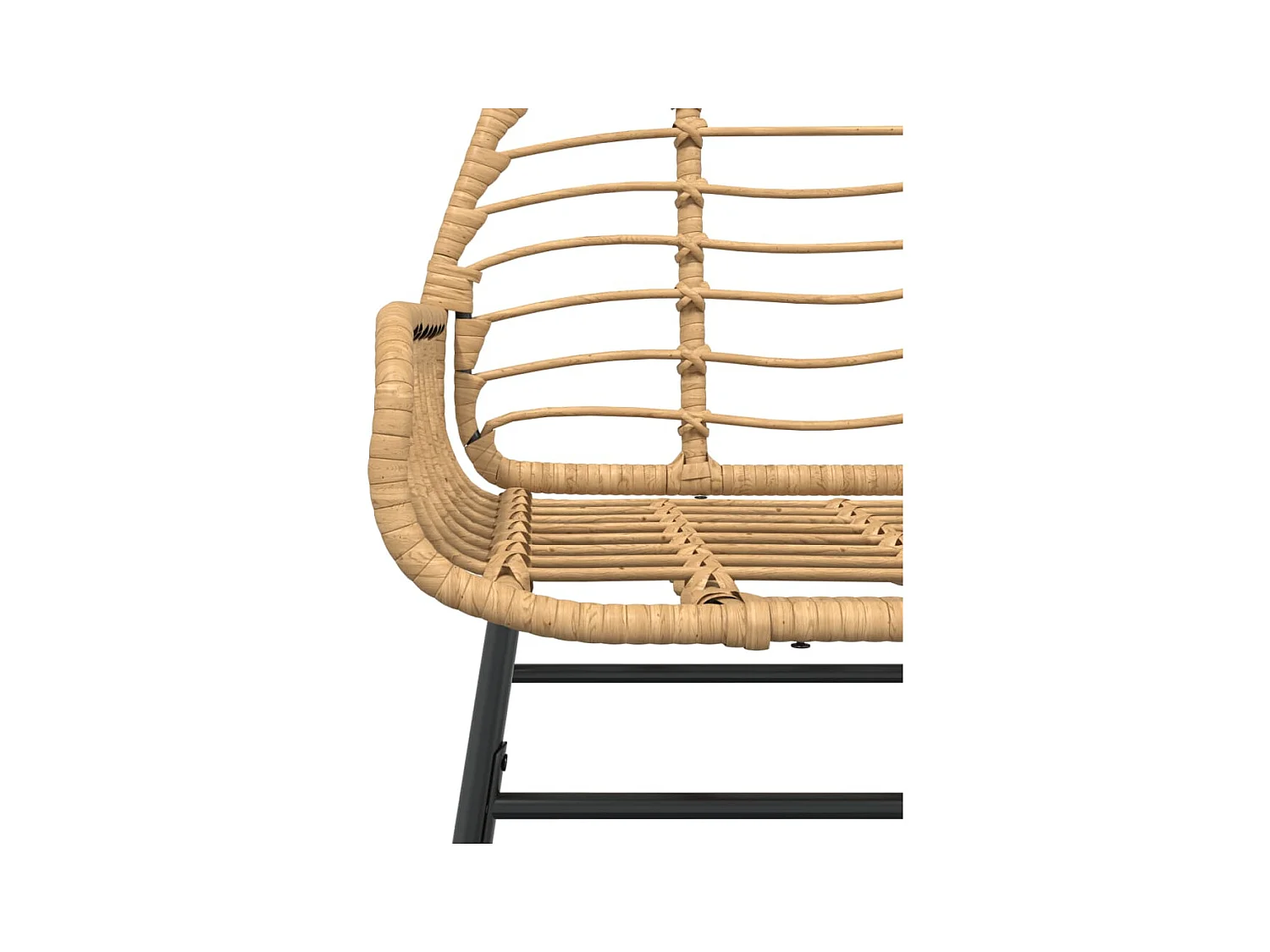 Chaises de jardin lot de 2 marron résine tressée