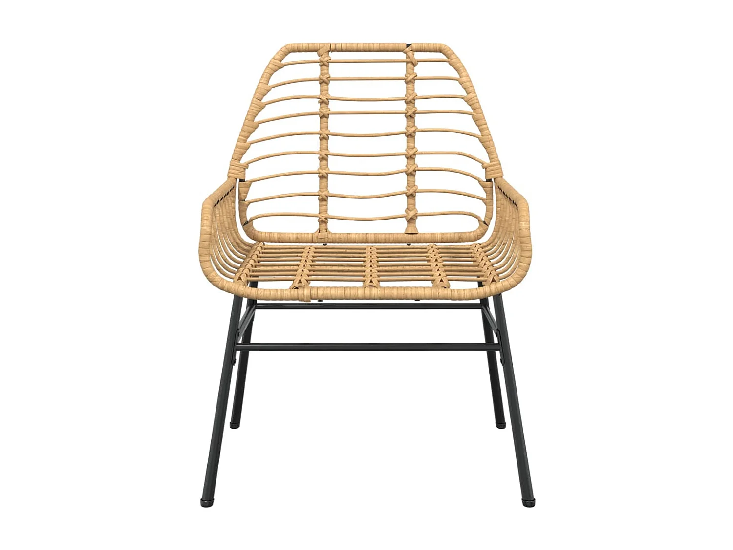 Chaises de jardin lot de 2 marron résine tressée