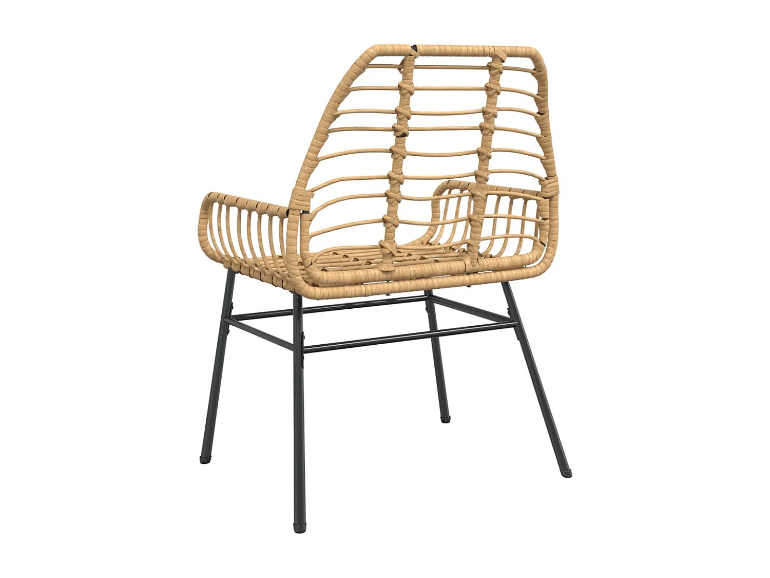 Chaises de jardin lot de 2 marron résine tressée