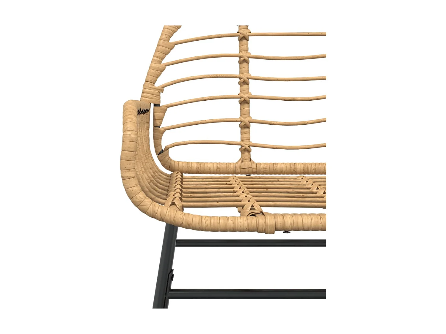 Chaises de jardin lot de 2 marron résine tressée