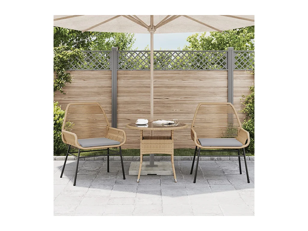 Sillones de jardín con cojines 2 unidades ratán sintético marrón