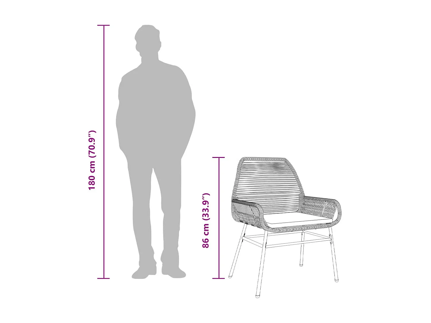 Sillones de jardín con cojines 2 unidades ratán sintético marrón