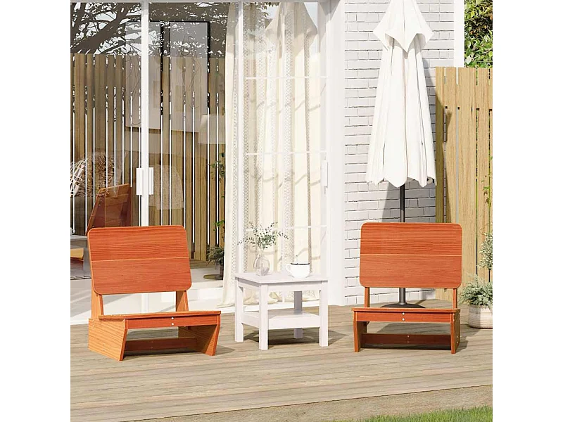 Cadeiras de jardim 2 peças 60x64x70,5cm pinho maciço castanho-mel