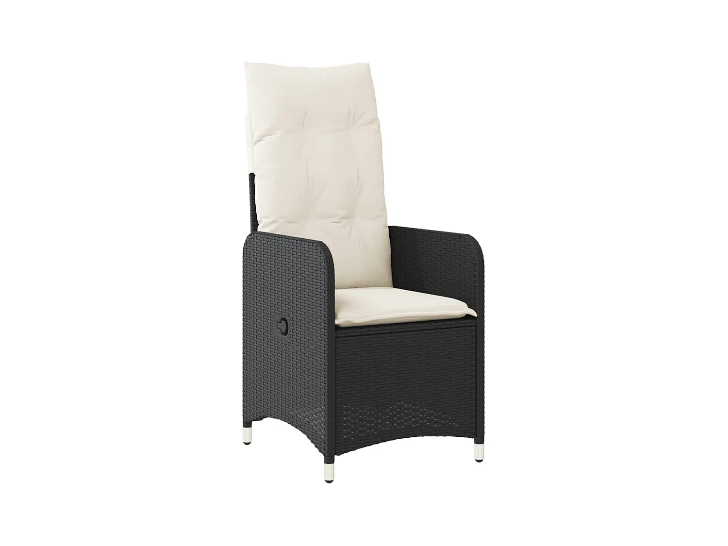 Chaises inclinables de jardin lot de 2 et table résine tressée