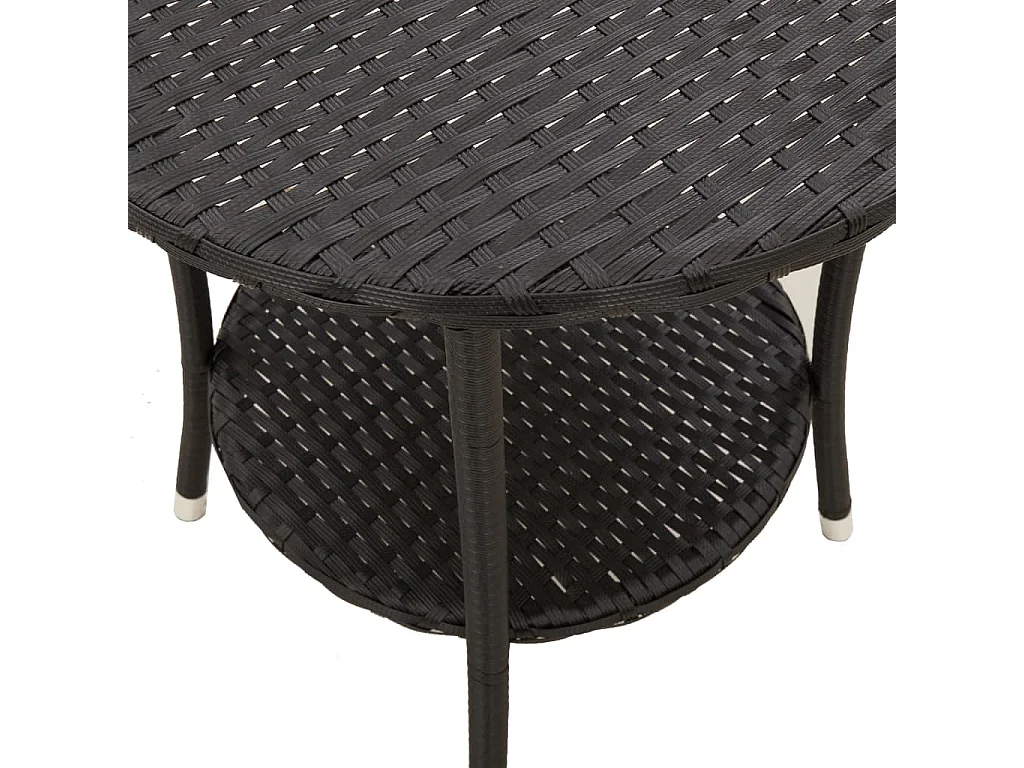 Chaises inclinables de jardin lot de 2 et table résine tressée