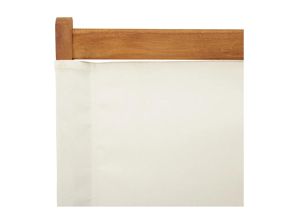 Sillas jardín plegables 6 unidades tela madera maciza y tela crema