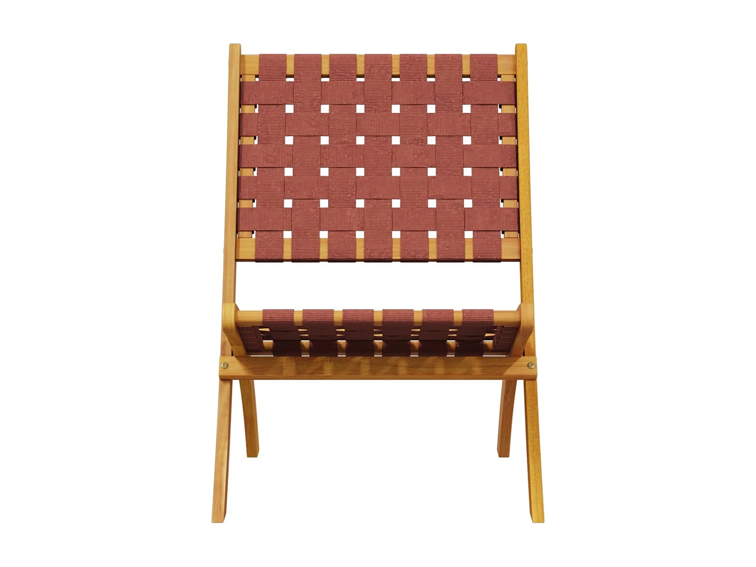 Sillas de jardín plegables con mesa 2 unidades madera maciza roja