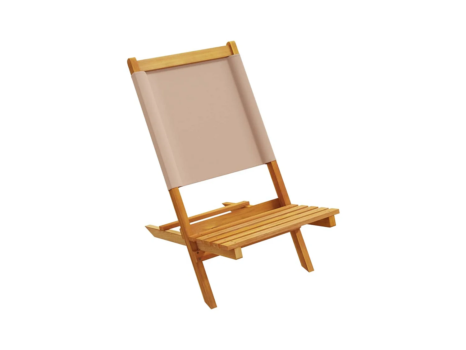 Tuinstoelen 6 st inklapbaar stof en massief hout taupe