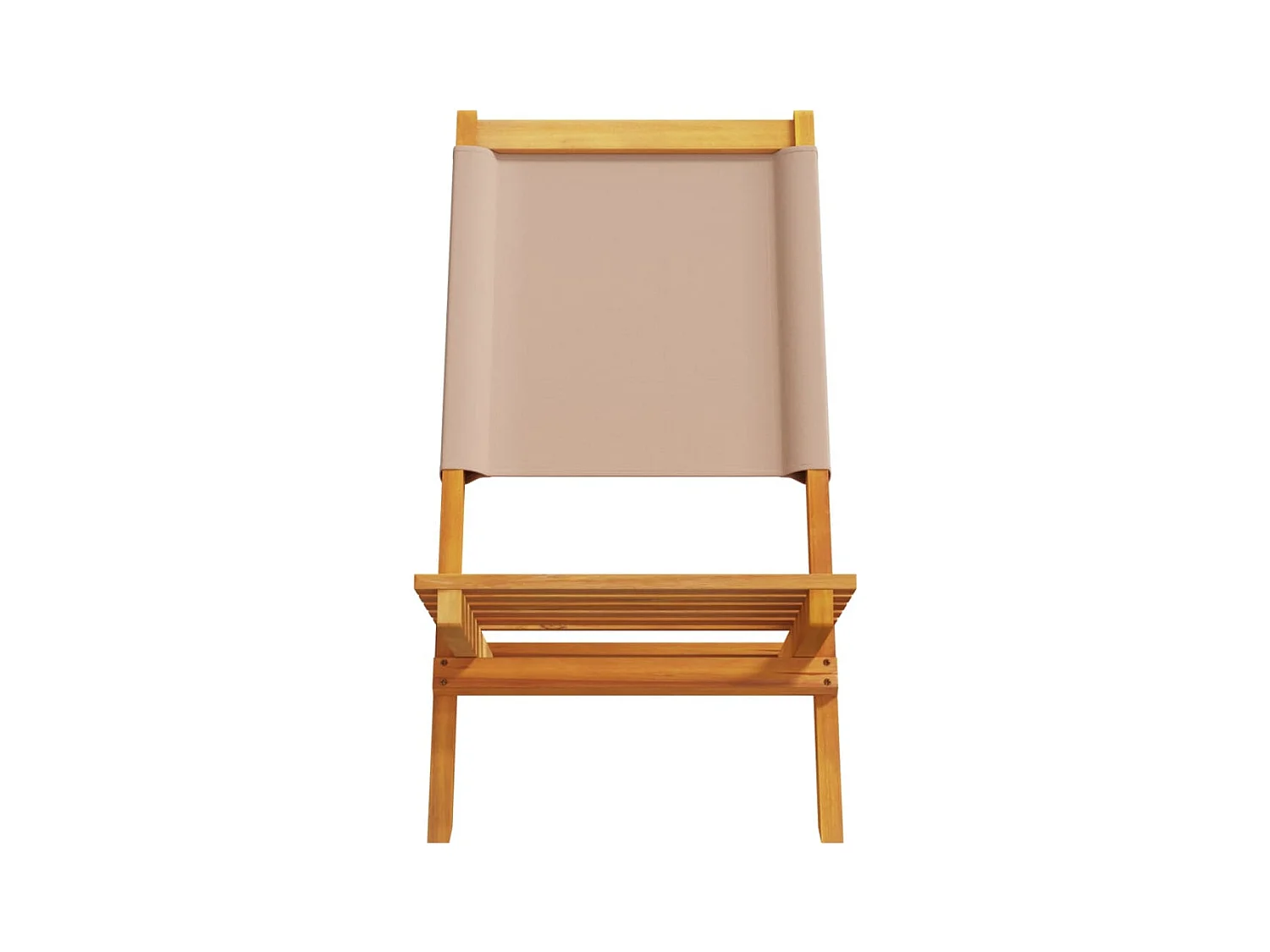 Tuinstoelen 6 st inklapbaar stof en massief hout taupe