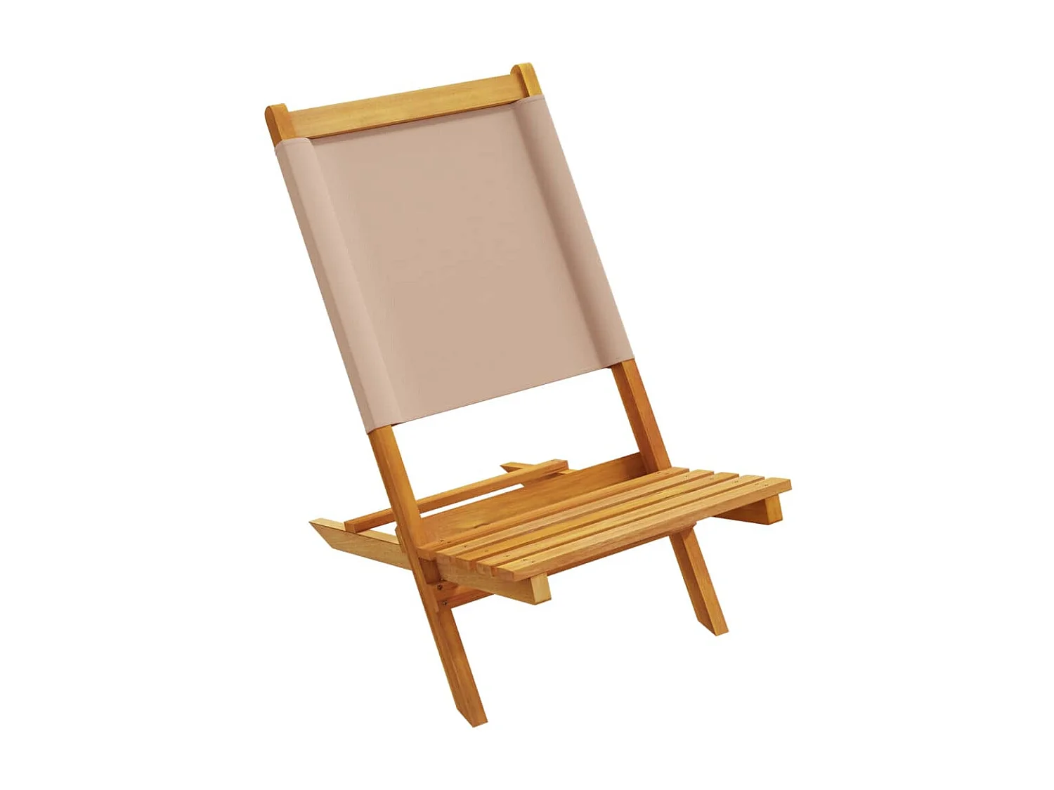 Chaises de jardin pliantes lot de 6 taupe tissu et bois massif