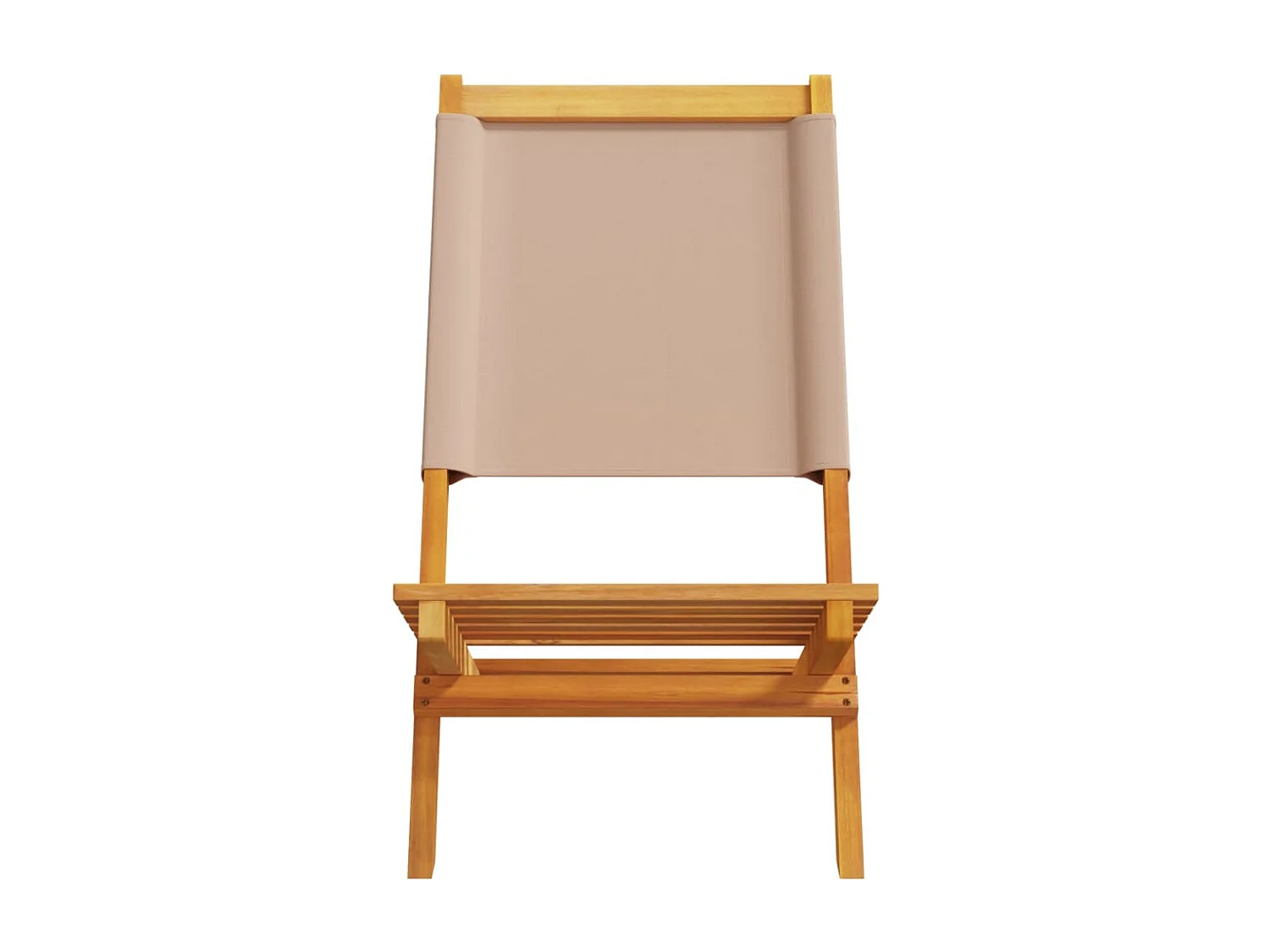 Chaises de jardin pliantes lot de 6 taupe tissu et bois massif