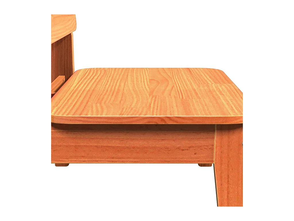 Tuinstoelen 2 st 60x52,5x72 cm massief grenenhout wasbruin