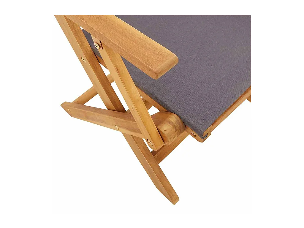 Sillas de jardín 2 unidades madera maciza acacia y tela antracita