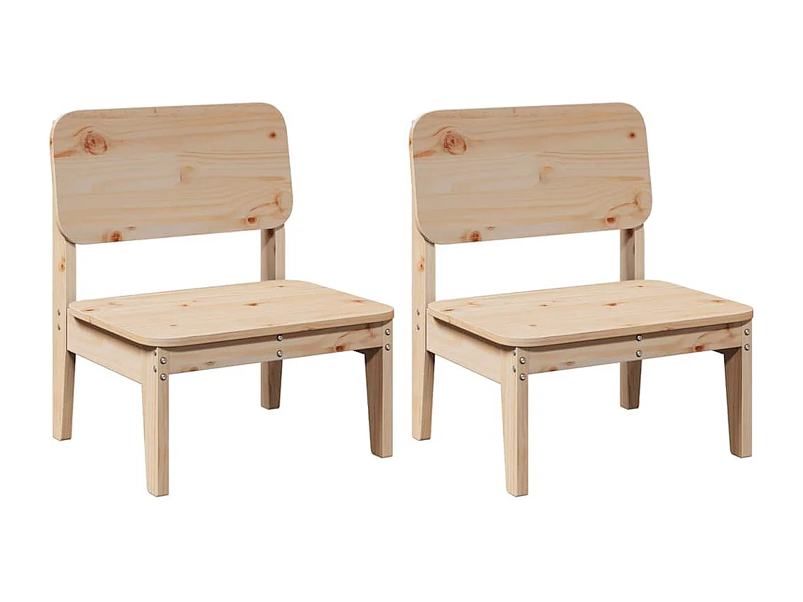 Tuinstoelen 2 st 60x52,5x72 cm massief grenenhout