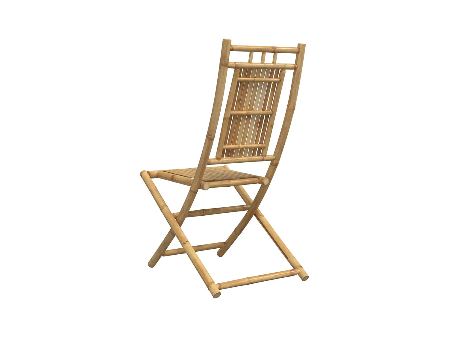 Sillas de jardín plegables 2 unidades bambú 46x66x99 cm