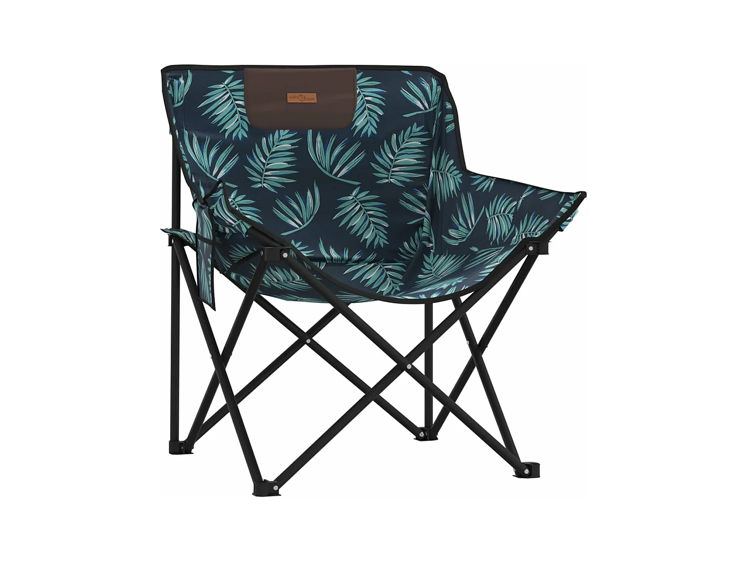 Chaise de camping avec poche pliable lot de 2 motif de feuille