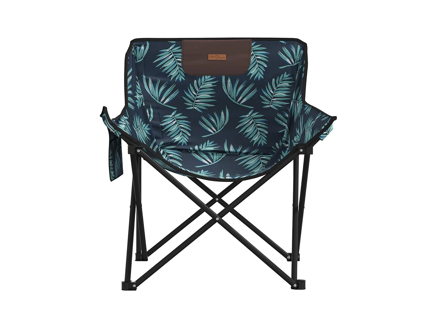 Chaise de camping avec poche pliable lot de 2 motif de feuille