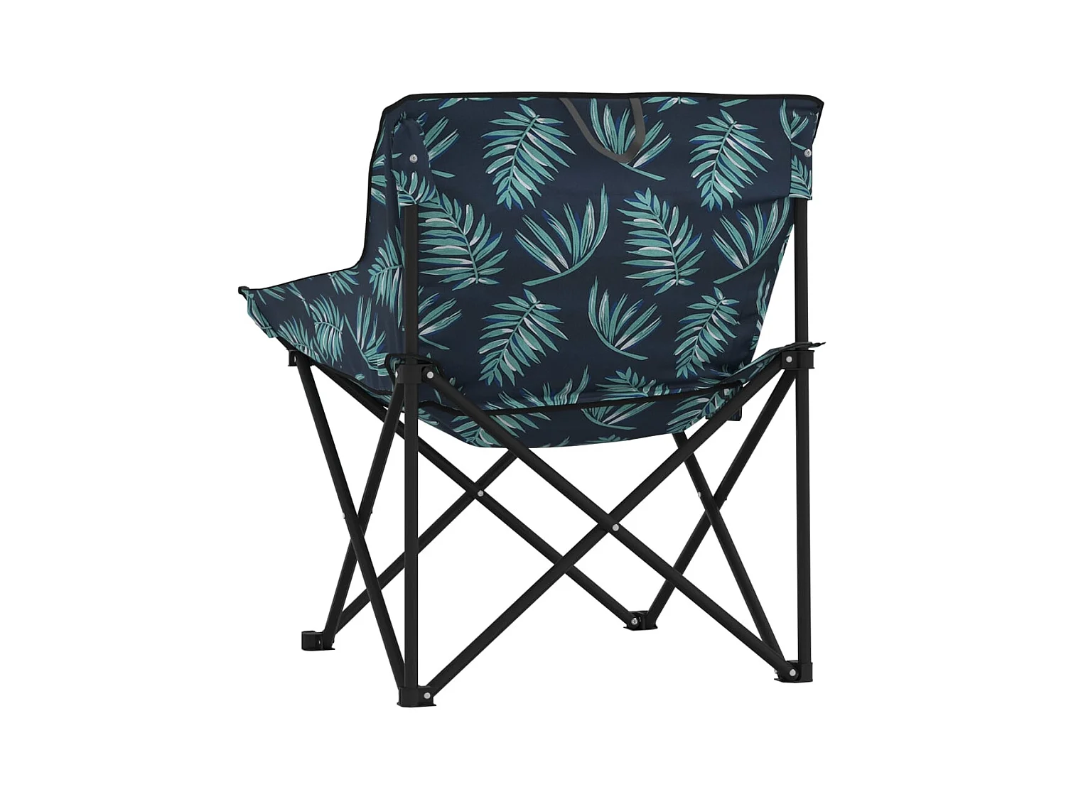 Chaise de camping avec poche pliable lot de 2 motif de feuille