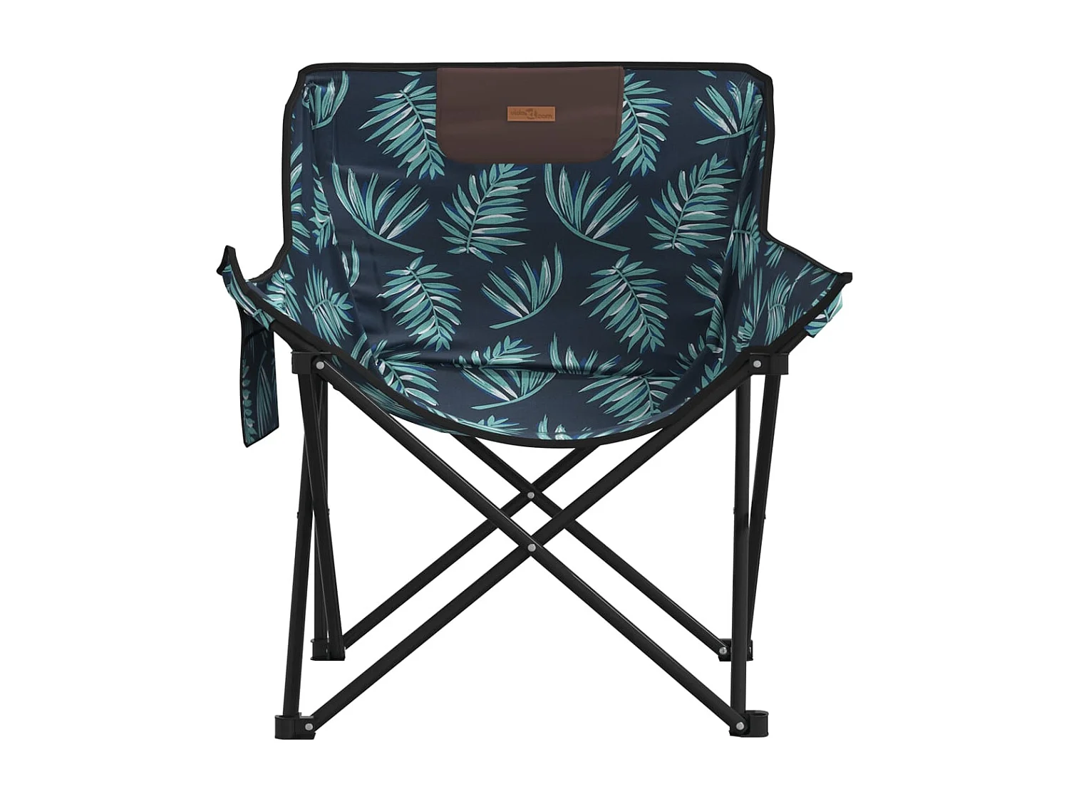 Sillas de camping con bolsillo plegable 2 unidades estampado hojas