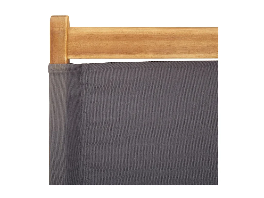 Cadeiras de jardim 2 peças acácia maciça e tecido antracite