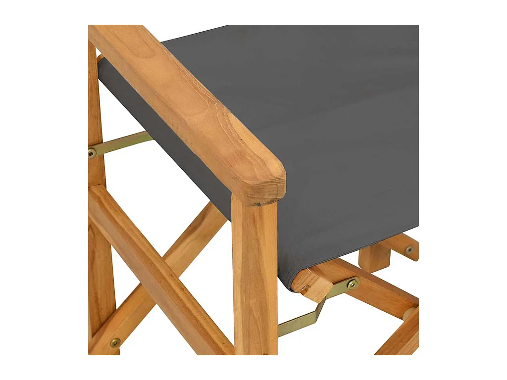 Chaises de metteur en scène pliantes lot de 2 Bois teck massif