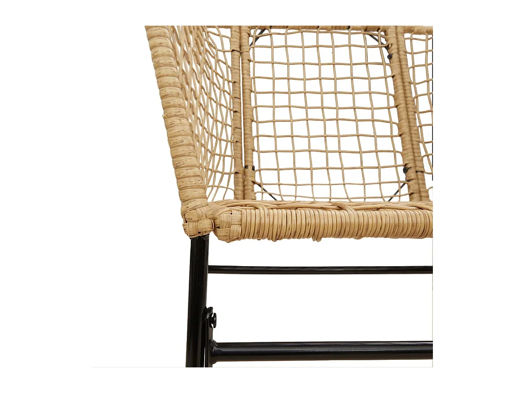 Chaises de jardin lot de 2 marron résine tressée