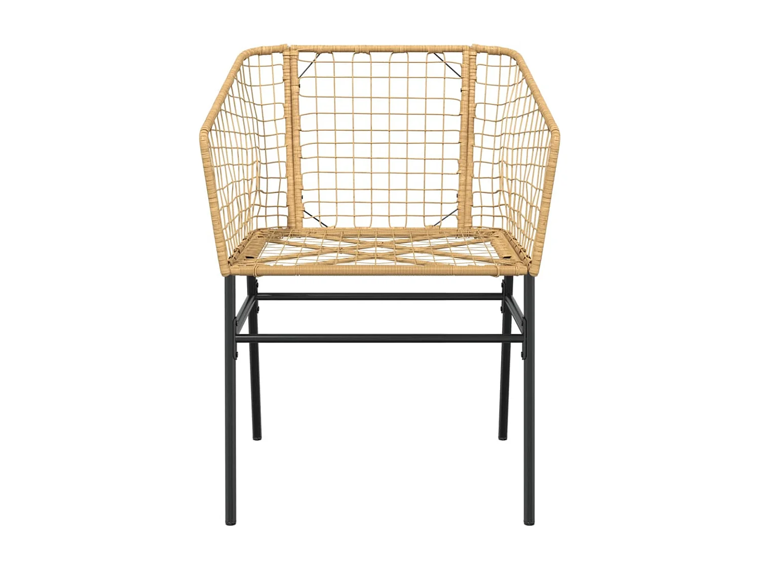 Chaises de jardin lot de 2 marron résine tressée