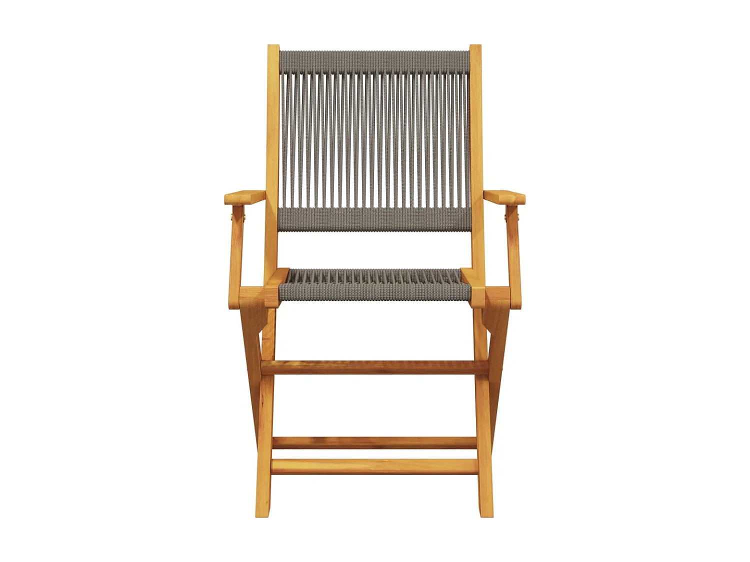Chaises de jardin lot de 2 gris bois d'acacia et polypropylène