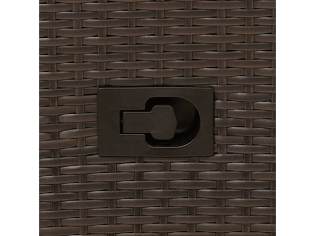 Chaises inclinables de jardin lot de 2 et coussins marron rotin