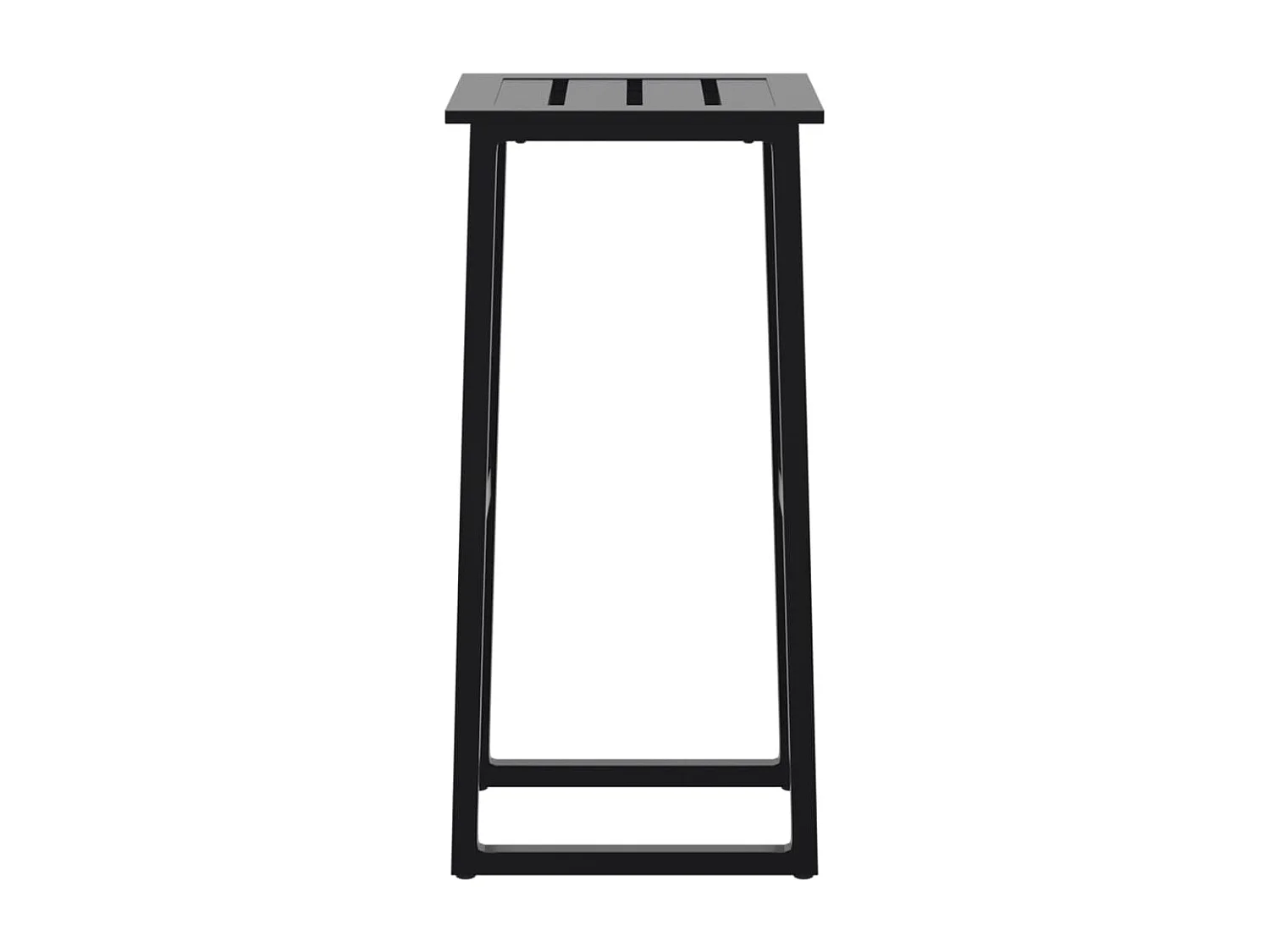 Tabourets de bar lot de 2 noir acier enduit de poudre