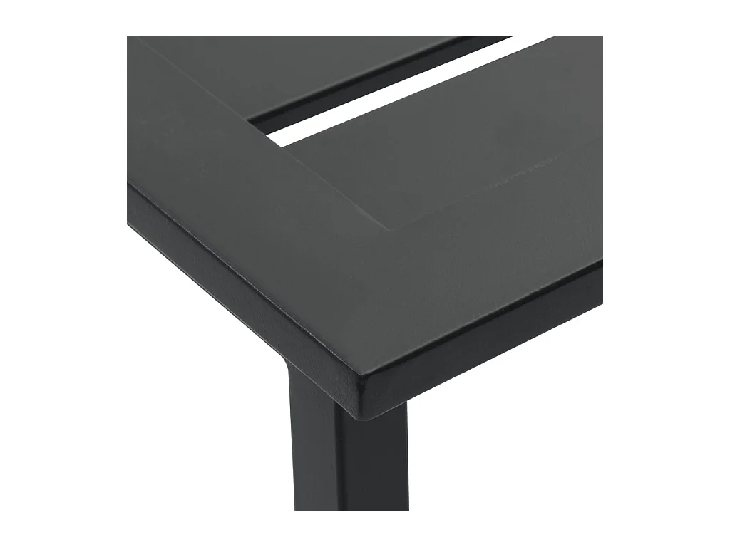 Tabourets de bar lot de 2 noir acier enduit de poudre