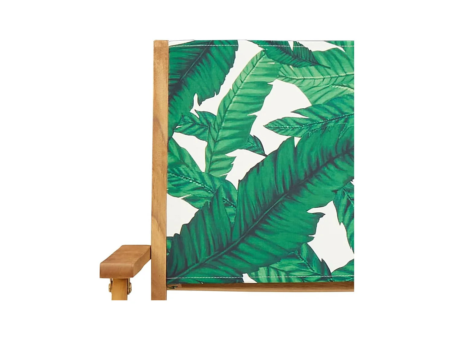 Cadeiras de jardim 2 peças acácia maciça/tecido padrão de folhas