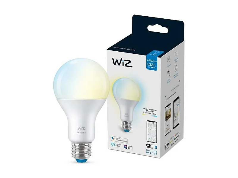 Slimme WiZ LED WiFi + Bluetooth Lamp E27 100W Dimbaar CCT 1521lm