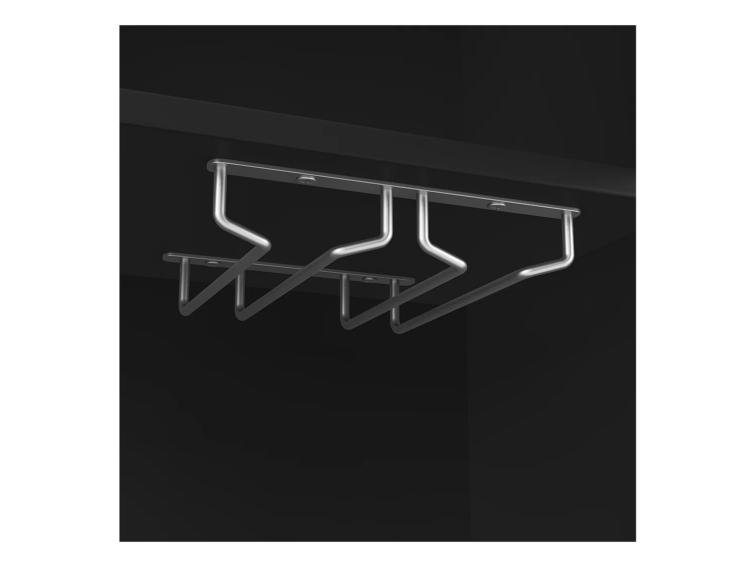 Buffet de cocina - 4 puertas y 2 cajones - Estantes y portabotellas ajustables - Negro